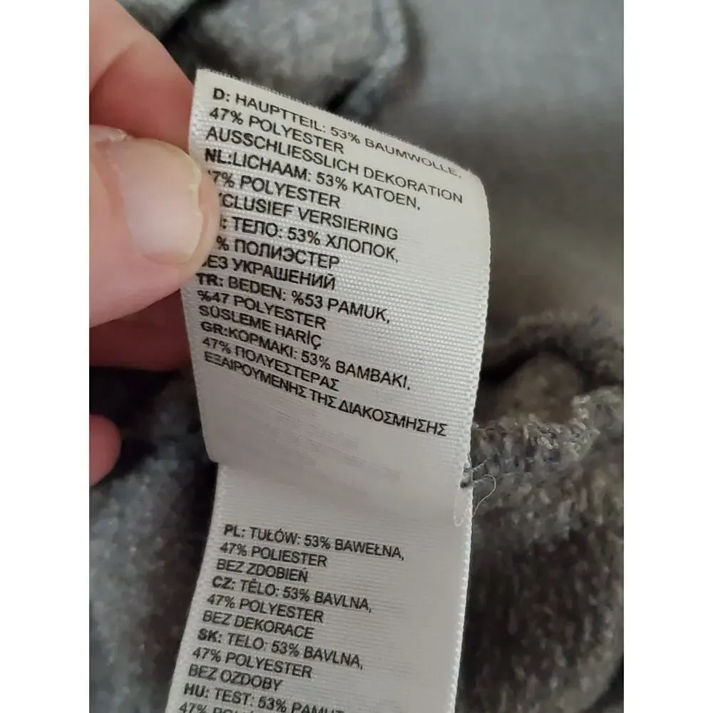 The North Face Mens Medium Hoodie Gray “Never Stop Exploring” Pullover F21 A3Y9J